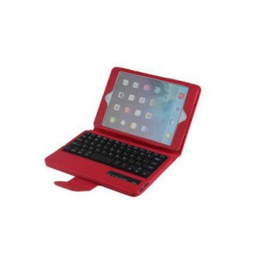 PU Leather Flip Wireless Bluetooth Keyboard Case Cover For IPad Air - Red