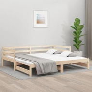 Detailed information about the product Pull-out Day Bed 2x(92x187) cm Solid Wood Pine