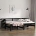 Pull-out Daybed Black 2x (92x187) Cm Solid Wood Pine. Available at Crazy Sales for $259.95