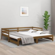 Detailed information about the product Pull-out Daybed Honey Brown 2x(92x187) Cm Solid Wood Pine