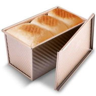 Detailed information about the product Pullman Loaf Pan With Lid Bakeware For Baking Bread Carbon Steel Corrugated Bread Toast Box Mold With Cover