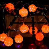 Detailed information about the product Pumpkin String Lights 2M 10 Leds Warm Funny Faces Energy-Saving Pumpkin String Lights For Home Office Restaurant Party