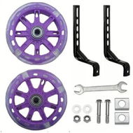Detailed information about the product Purple 12-20 Inch PVC Training Wheels Set Universal Fit with Silent Flash Wheels Fits Boys and Girls Single Speed Bicycles