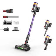 Detailed information about the product Purple Cordless Vacuum Cleaner, 550W 35Kpa Vacuum Cleaners for Home, Stick Vacuum Cordless with Low Noise, LED Screen, Wall Mount Charging, Rechargeable