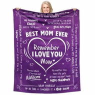 Detailed information about the product Purple Cozy Romantic I Love You Throw Blanket for Mom Mothers Day Gifts Wife Women Girlfriend Grandma 130*150cm