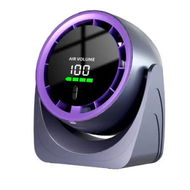 Detailed information about the product Purple Desktop USB Charging Digital Display Turbine High Speed WallMounted Circulation Fan