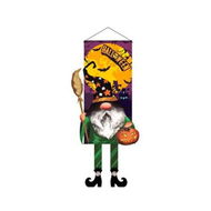 Detailed information about the product Purple Faceless Old Man Model 40x110cm Halloween Hanging Cloth Banner Ideal For Halloween Parties Shopping Malls Bars And Other Festive Events