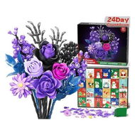 Detailed information about the product Purple Rose Advent Calendar 2025 for Women Teens Boys Girls, Christmas Flower Bouquet Building Blocks 24 Day Countdown Calendar for Girl Women