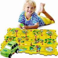 Detailed information about the product Puzzles for Kids Montessori Toys with Electric Puzzle Car Tracks Play Set Educational Toys Gifts(25 Pcs)