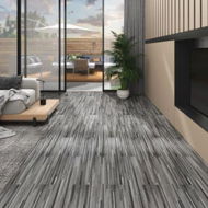 Detailed information about the product PVC Flooring Planks 5.02m 2mm Self-adhesive Striped Grey.