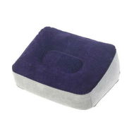 Detailed information about the product PVC Inflatable Foot Pad PillowTravel Foot Rest Flocking Pillow Relax Cushion