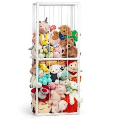 PVC Plush Organizer with Elastic Band for Stuffed Animal Zoo Storage in ursery Play Room Bedroom