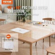 Detailed information about the product PVC Table Protector 48x48 Inch Clear Plastic Desk Protector 1.5mm Thick