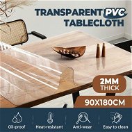 Detailed information about the product PVC Tablecloth Cover Mat Plastic Dining Desk Protector Custom Clear Transparent Waterproof 2mm 90 X 180 Cm