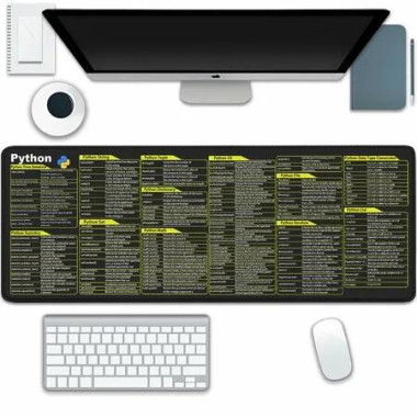 Python Programming Coding Computer Short Cut Shortcuts Keys Gaming Keyboard Mouse Pad Mousepad Gift 300*800*3MM