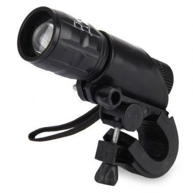 Q5 Waterproof 3W 140lm 3 Modes LED Bike Light Zoomable Flashlight With Torch Holder