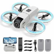 Detailed information about the product Quadcopter Shuttle Camera Drone One Key Launch Land 360 Flip Headless Mode Dual Cam Photo Video Face Gesture Track Gravity Sense Christmas Gift COL White