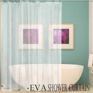 Detailed information about the product Quick Dry Mesh Pockets Waterproof PEVA Shower Curtain Or Liner Bath/Shower Organizer Clear 180cm X 180cm.