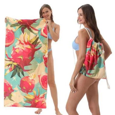 Quick Dry Pool Towels,2 in 1 Beach Towel Absorbent Camping Towels Fold in a Bag Storage Bag,Foldable,For Pool,Bathroom,Camp
