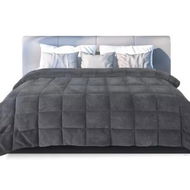 Detailed information about the product Quilt Doona Comforter Blanket Grey King