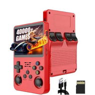 Detailed information about the product R36S Retro Handheld Game Console 128G, 40000+ Games, 21 Emulator, Retro Console 3.5 inch IPS Screen, Open Source Linux System, Gift for Men, Red