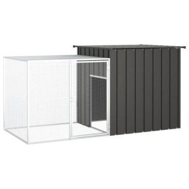 Rabbit Cage Anthracite 200x91x100 cm Galvanised Steel