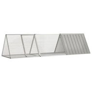 Detailed information about the product Rabbit Cage Grey 302.5x80.5x71 cm Galvanised Steel