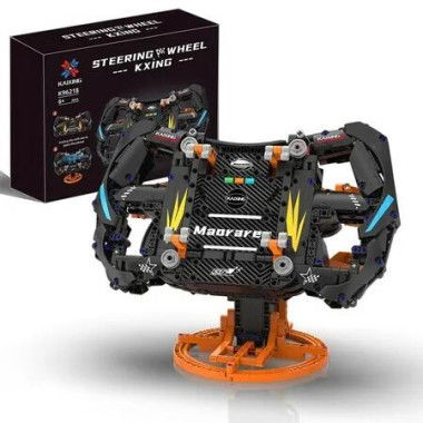 Racing Simulator Steering Wheel Building Set 935PCS Mechanical Gaming Sim Racing Cars Driving Wheel Bricks Moving Parts Adult Build Christmas Birthday Gift