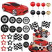 Racing Wheel Cake Topper 27PCS Race Car Cake Toppers Tyre Cake Decorations, Car Cake Cupcake Decoration for Man Boy Kid Racing Car Theme Birthday Supplies. Available at Crazy Sales for $14.95