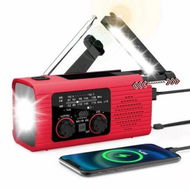 Detailed information about the product Radio Emergency Solar Hand Crank AM FM NOAA Weather LED Flashlight Reading Lamp SOS Alarm Headphone Jack 4000mAh Portable Indoor Outdoor Red Survival Tool