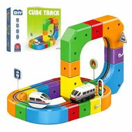 Detailed information about the product Rail Train Set 3D Embedded Race Track Gravity Defying Motorized Car Rail Cube DIY Montessori Sensory Building Toy 51 Pcs STEM Christmas Birthday Gift