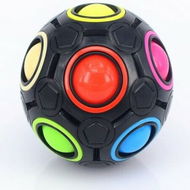 Detailed information about the product Rainbow Ball Magic Cube Puzzle Toy Magic Rainbow Ball Cube Brain Teaser With 11 Rainbow Colors (Black Version)