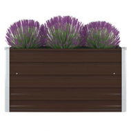 Detailed information about the product Raised Garden Bed 100x100x45 Cm Galvanised Steel Brown