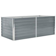 Detailed information about the product Raised Garden Bed 160x80x45 cm Galvanised Steel Grey