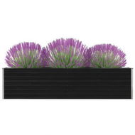 Detailed information about the product Raised Garden Bed 320x40x77 Cm Galvanised Steel Anthracite