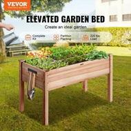 Detailed information about the product Raised Garden Bed, 47.2 x 22.8 x 30 inch Wooden Planter Box, Elevated Outdoor Planting Boxes with Legs, for Growing Flowers/Vegetables/Herbs in Backyard/Garden/Patio/Balcony, Burlywood