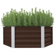 Detailed information about the product Raised Garden Bed Brown 129x129x46 Cm Galvanised Steel