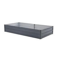 Detailed information about the product Raised Garden Bed Galvanised Steel Planter 180 x 90 x 30cm GREY