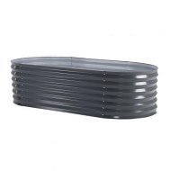 Detailed information about the product Raised Garden Bed Galvanised Steel Planter Oval 160 X 80 X 45cm GREY