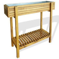 Detailed information about the product Raised Garden Planter Solid Acacia Wood And Zinc