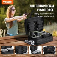 Detailed information about the product Range Bag for 2 Pistols Tactical Gun Bag 2 Built-in Pistol Bags Black