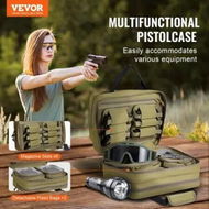 Detailed information about the product Range Bag for 2 Pistols Tactical Gun Bag 2 Built-in Pistol Bags Brown