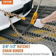 Detailed information about the product Ratchet Chain Binder 2PCS 0.9-1.2 cm Heavy Duty Load Binders with G80 Chains 5443 kg Secure Load Limit Labor-saving Anti-skid Handle Tie Down Hauling