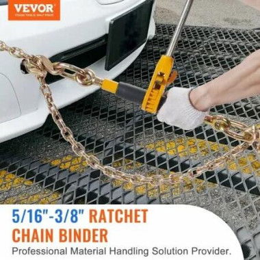 Ratchet Chain Binder 5/16'-3/8' Load Binders 7100 lbs w/ G80 Chains 4 Pcs