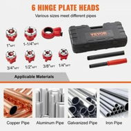 Detailed information about the product Ratchet Pipe Threader Kit 1/4' NPT - 1-1/4' NPT Manual Ratcheting Pipe Threader Portable Pipe Threading Tool Set with 6PCS NPT Dies Storage Case