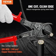 Detailed information about the product Ratcheting Cable Cutter, 250mm Ratchet Wire and Cable Cutter, Cut up to 240 mmÂ², with Comfortable Grip Handles, Easy to Use Quick-Release Lever, Silicon-Manganese Spring Steel Blade