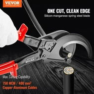 Detailed information about the product Ratcheting Cable Cutter, 280mm Ratchet Wire and Cable Cutter, Cut up to 400 mmÂ², with Comfortable Grip Handles, Easy to Use Quick-Release Lever, Silicon-Manganese Spring Steel Blade