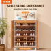 Rattan Shoe Cabinet 5 Tiers Shoe Organizer 2 Doors & Adjustable Shelves. Available at Crazy Sales for $319.96