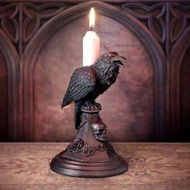 Detailed information about the product Raven Candle Stick Holder, Halloween Candlestick Decoration for Home Garden (Raven)