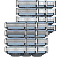 Detailed information about the product Razor Blades Mach3 Gillette Compatible 24 Pcs Refills Dual Lubrication Sensitive Skin Easy Replace Smooth Shaving Grooming